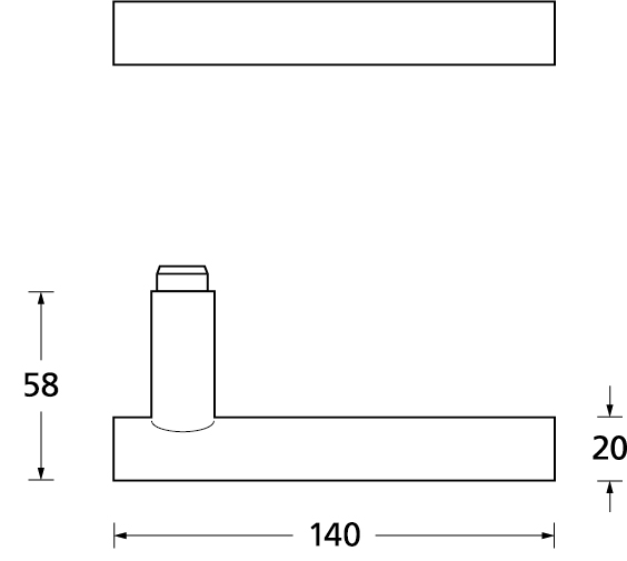 Türdrücker Modell Form 1074 Edelstahl Matt, auf Rundrosette, Buntbart