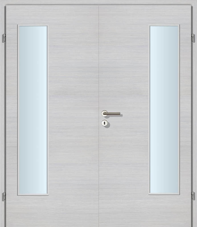 CPL Denver Innentür Inkl. Zarge (Türrahmen) Doppeltüre Inkl. Glaslichte EN Bandseitig