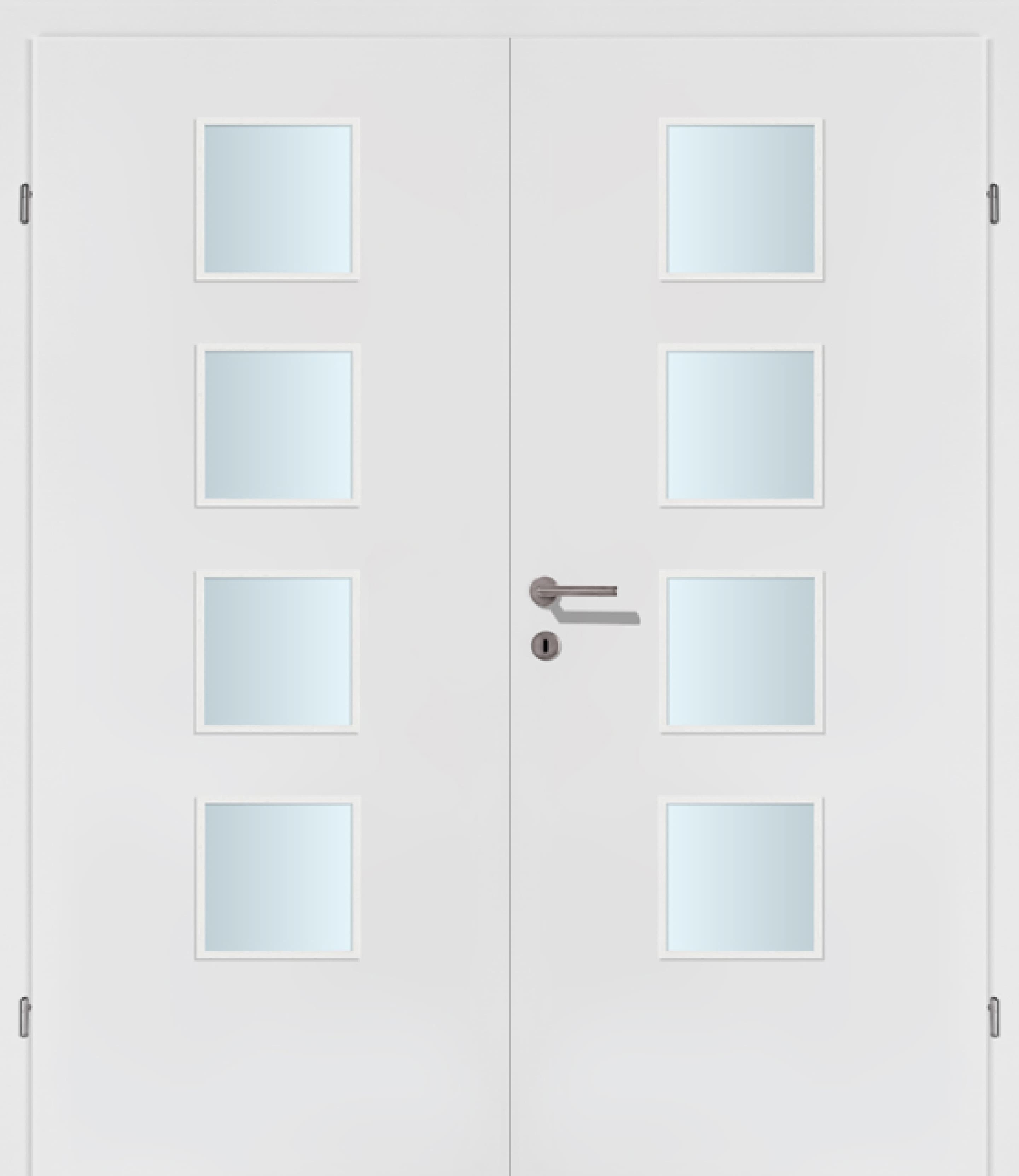 Selektion weiss Innentür Inkl. Zarge (Türrahmen) Doppeltüre Inkl. Glaslichte A4