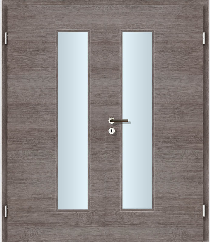 CPL Las Vegas Innentür Inkl. Zarge (Türrahmen) Doppeltüre Inkl. Glaslichte EN Drückerseitig