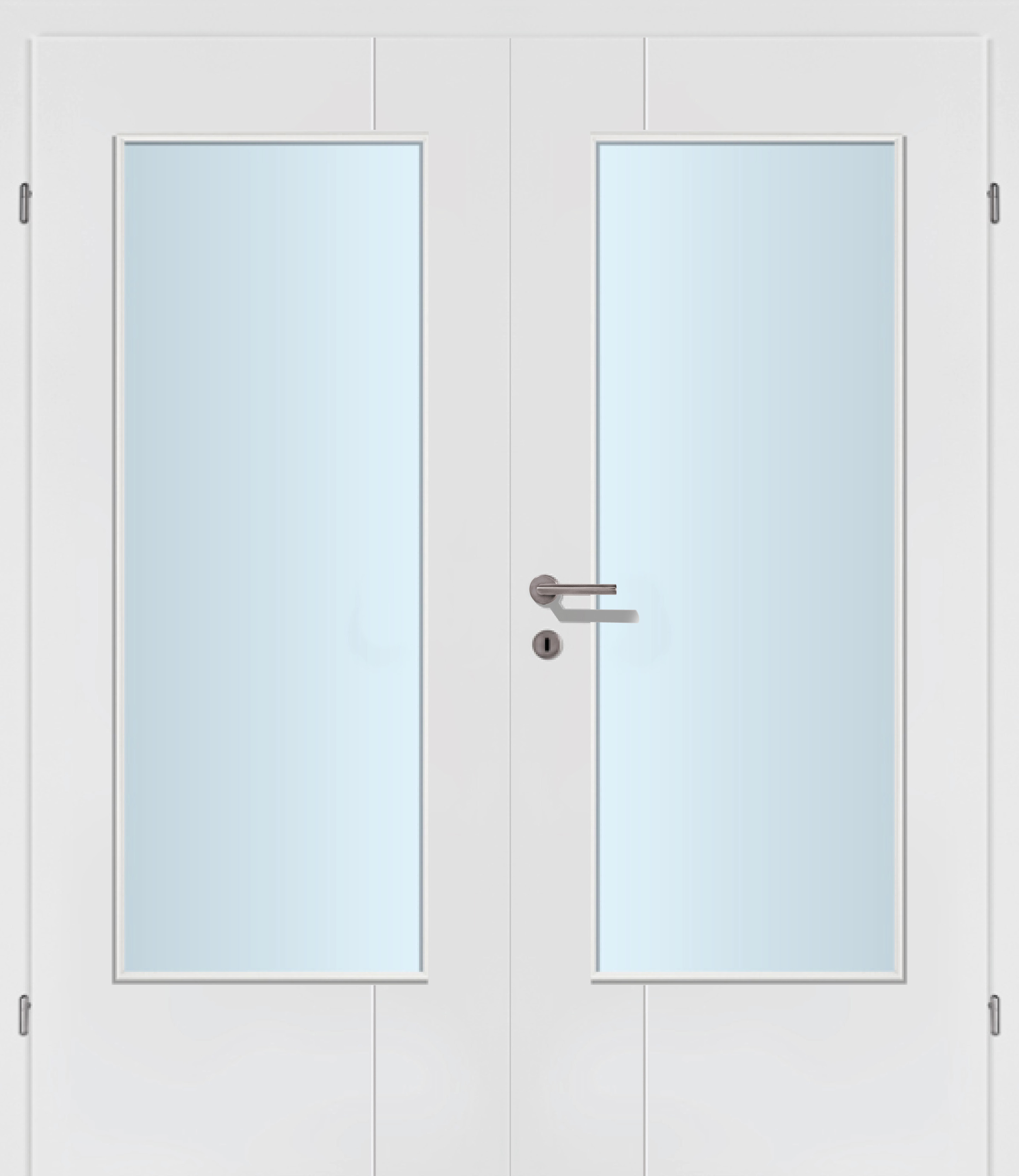 Modern Line R16L weiss Innentür Inkl. Zarge (Türrahmen) Doppeltüre Inkl. Glaslichte C