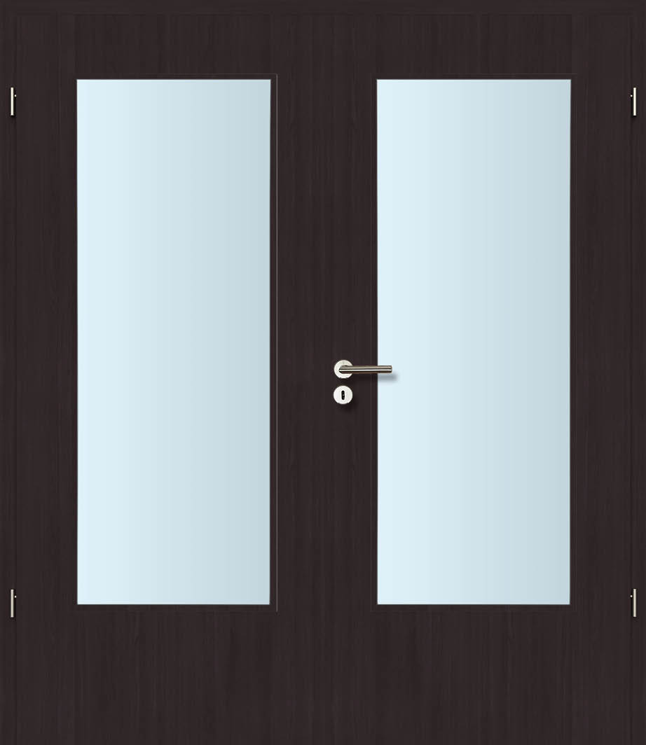 CPL Sumpfeiche Längs, strukturiert Innentür Inkl. Zarge (Türrahmen) Doppeltüre Inkl. Glaslichte C