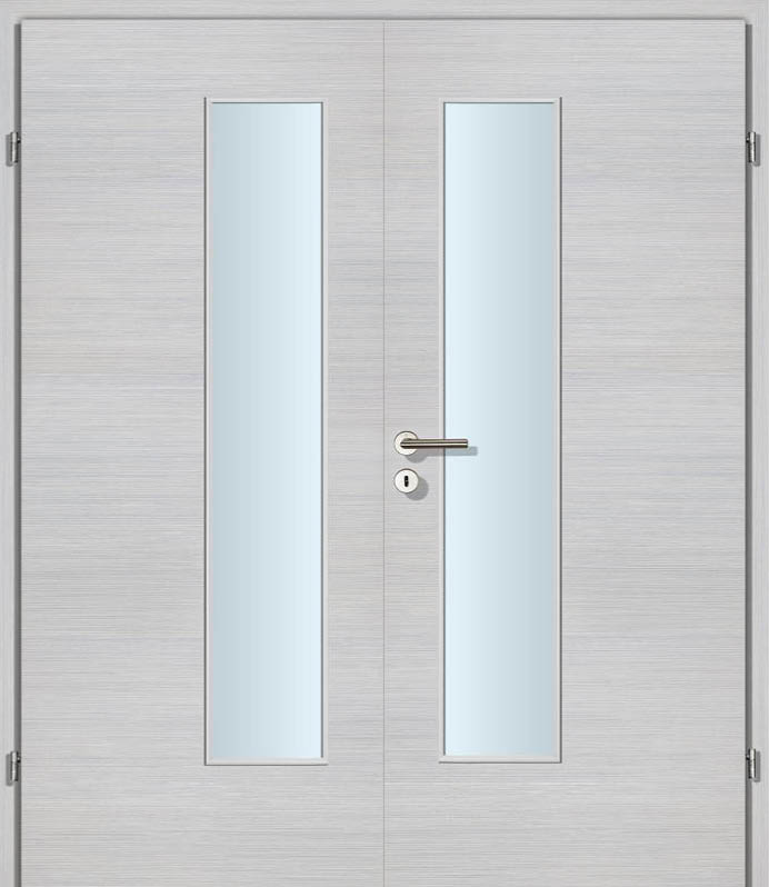 CPL Denver Innentür Inkl. Zarge (Türrahmen) Doppeltüre Inkl. Glaslichte EN Drückerseitig