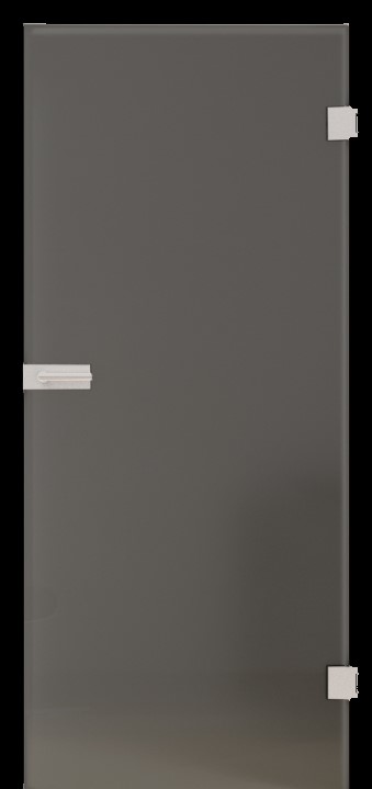 Glastüre Mod. Schagerl 501 Satin Grey Mattiert Inkl. Zarge (Türrahmen) CPL Schwarz Inkl. Beschlags-Set